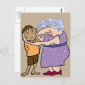 Knijp in je wangen briefkaart (Voorkant / Achterkant)