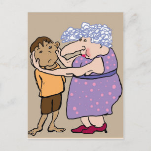 Knijp in je wangen briefkaart