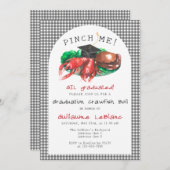 Knijp me! Funny Seafood Crawfish Boil Afstuderen Kaart (Voorkant / Achterkant)