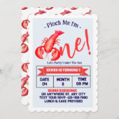 Knijp Me, Ik Ben Knapvis Jongen 1e Verjaardagsfees Kaart (Voorkant / Achterkant)