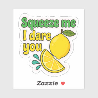 Knijp me ik daag je – Sassy Lemon Laptop Sticker