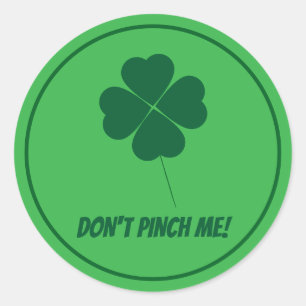 Knijp Me Niet St. Patricks Day Stickers