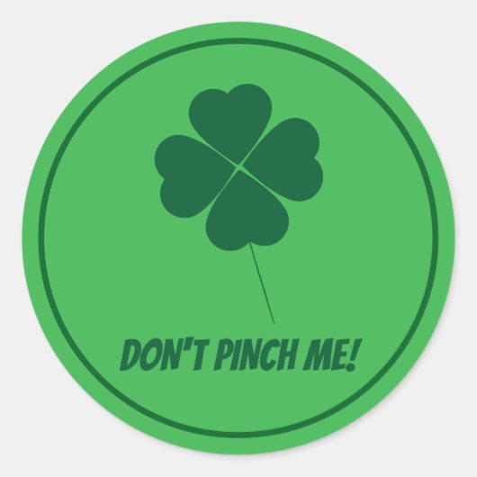 Knijp Me Niet St. Patricks Day Stickers (Voorkant)