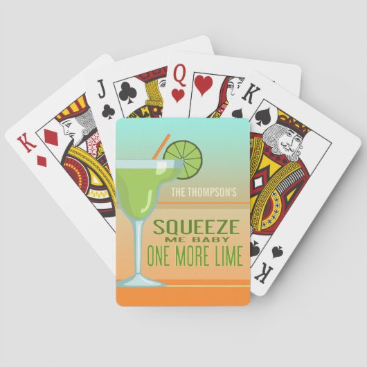 Knijp me nog een Baby Limoen | Margarita Custom Speelkaarten (Achterkant)