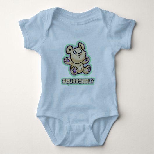 Knijp me teddybeer Cartoon Romper (Voorkant)