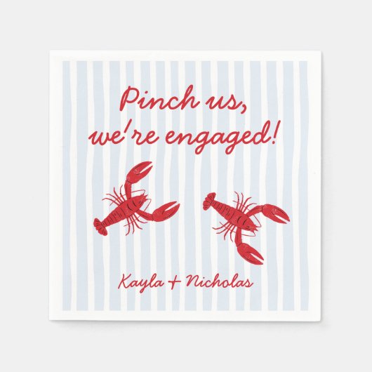 Knijp Ons We Zijn Verliefd Rivierkreeft Kook Zuide Servet (Voorkant)