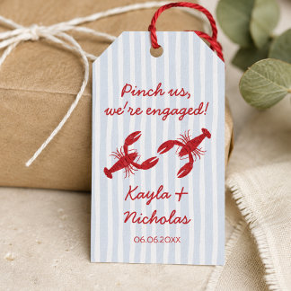 Knijp Ons We Zijn Verlobt Kreeftensoep Zuidelijke Cadeaulabel
