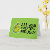 knijpen | Al je truien zijn lelijk citaat Kaart (Gele Bloem)