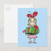knijpen | Cindy-Lou Who - Holding Cadeau Briefkaart (Voorkant / Achterkant)