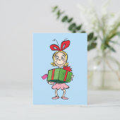 knijpen | Cindy-Lou Who - Holding Cadeau Briefkaart (Staand voorkant)