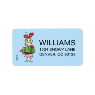 knijpen   Cindy-Lou Who - Holding Cadeau Etiket