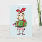 knijpen | Cindy-Lou Who - Holding Cadeau Feestdagen Kaart (Voorkant)