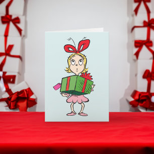 knijpen   Cindy-Lou Who - Holding Cadeau Feestdagen Kaart