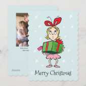 knijpen | Cindy-Lou Who - Holding Cadeau Feestdagenkaart (Voorkant / Achterkant)