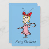 knijpen | Cindy-Lou Who - Met snoepriet Feestdagenkaart (Voorkant / Achterkant)