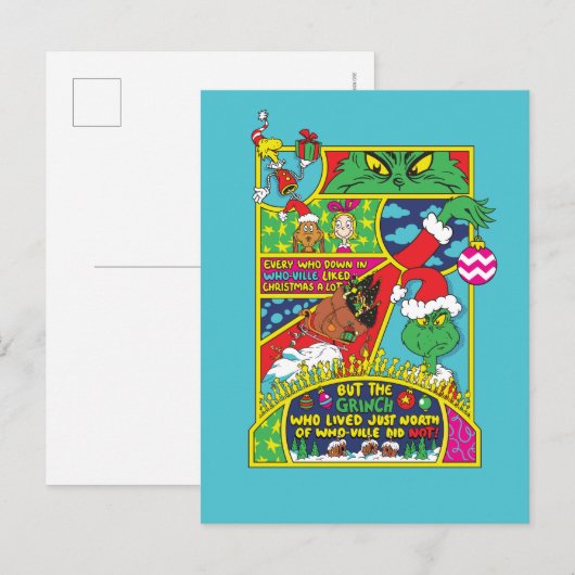 knijpen | Comic Graphic Briefkaart (Voorkant / Achterkant)