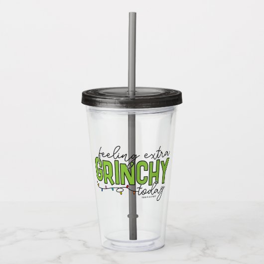 knijpen | Extra grinchy voelen vandaag 4 Acryl Drinkbeker (Voorkant)