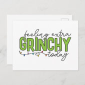 knijpen | Extra grinchy voelen vandaag 4 Briefkaart (Voorkant / Achterkant)