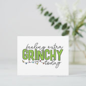knijpen | Extra grinchy voelen vandaag 4 Briefkaart (Staand voorkant)