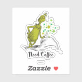 knijpen | Grappige behoefte aan koffie Sticker (Vel)
