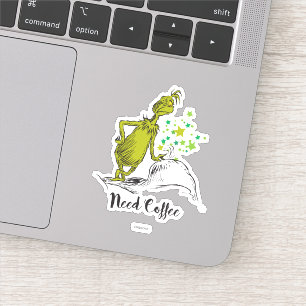 knijpen Grappige behoefte aan koffie Sticker