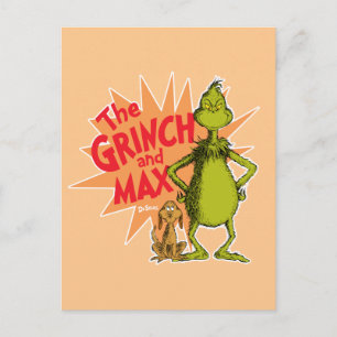 knijpen   Grinch & Max Starburst Briefkaart