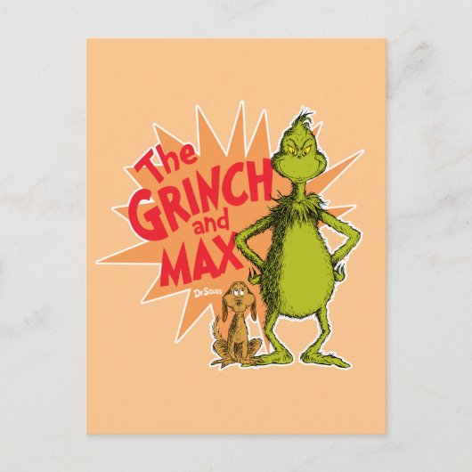 knijpen | Grinch & Max Starburst Briefkaart (Voorkant)