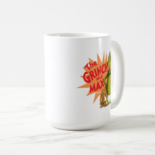 knijpen | Grinch & Max Starburst Koffiemok (Voorkant rechts)