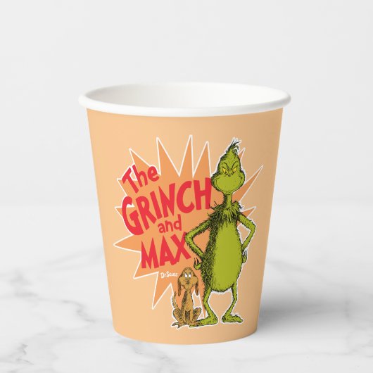 knijpen | Grinch & Max Starburst Papieren Bekers (Voorkant)