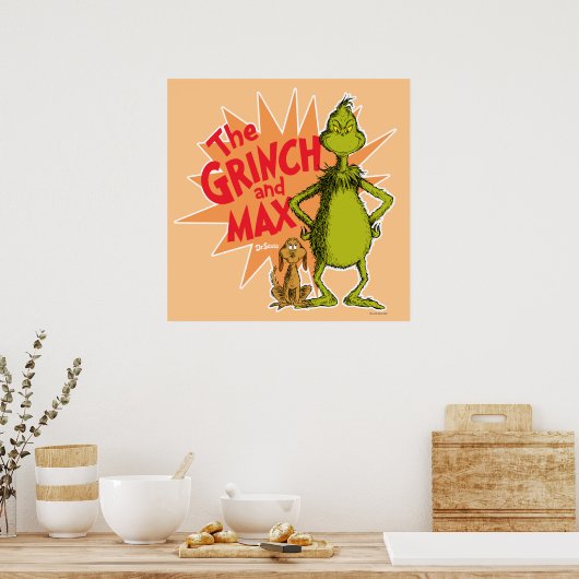 knijpen | Grinch & Max Starburst Poster (Keuken)