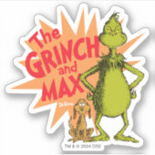 knijpen | Grinch & Max Starburst Sticker (Voorkant)