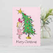 knijpen | Ik ben Cindy-Lou die goed is Feestdagenkaart (Staand voorkant)