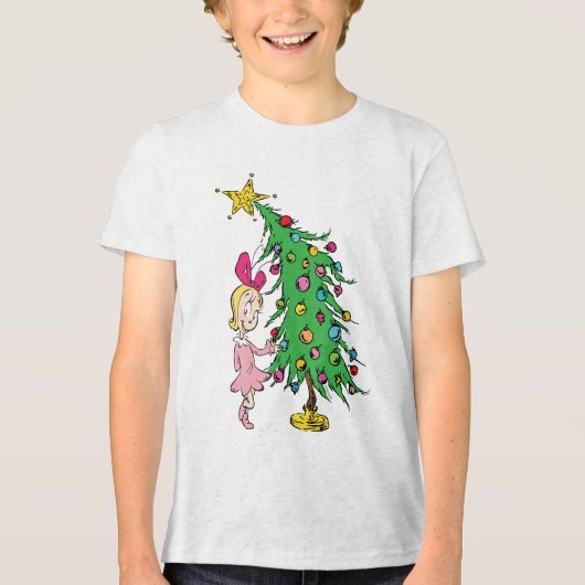 knijpen | Ik ben Cindy-Lou die goed is Tri-Blend Shirt (Voorkant)