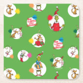 knijpen | Kerststippenpatroon Kartonnen Onderzetters (Voorkant)