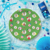 knijpen | Kerststippenpatroon Papieren Bordje (Feest)