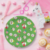 knijpen | Kerststippenpatroon Papieren Bordje (Feest)