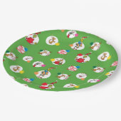 knijpen | Kerststippenpatroon Papieren Bordje (Gekanteld)