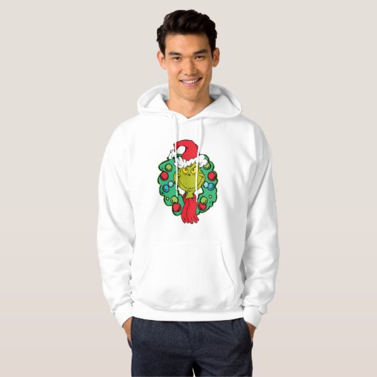 knijpen | Kerstvakantie krans Hoodie (Voorkant volledig)