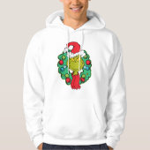 knijpen | Kerstvakantie krans Hoodie (Voorkant)