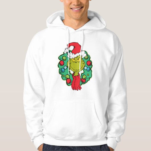 knijpen | Kerstvakantie krans Hoodie (Voorkant)