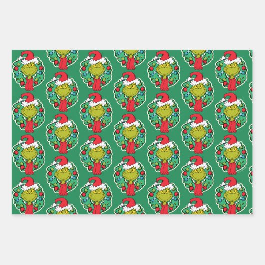 knijpen | Kerstvakantie krans Inpakpapier Vel (Voorkant 3)