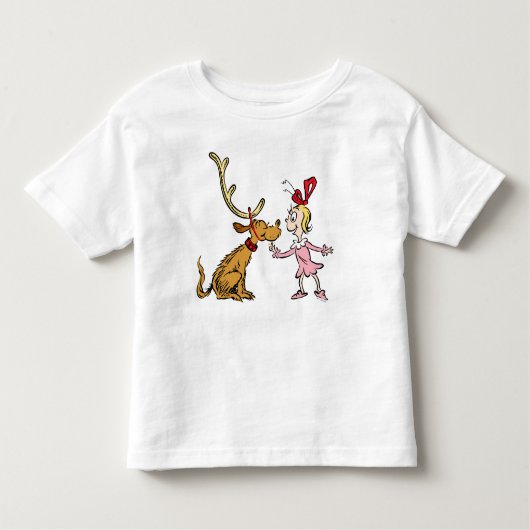 knijpen | Max & Cindy Lou Wie Kinder Shirts (Voorkant)