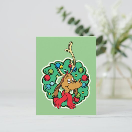 knijpen | Max Kerstkrans Briefkaart (Staand voorkant)