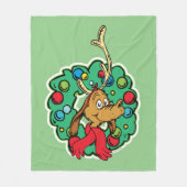 knijpen | Max Kerstkrans Fleece Deken (Voorkant)