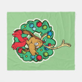 knijpen | Max Kerstkrans Fleece Deken (Voorkant (Horizontaal))