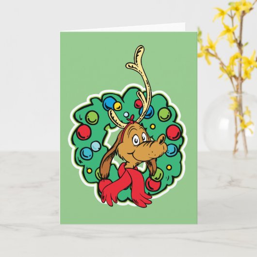 knijpen | Max Kerstkrans Kaart (Gele Bloem)