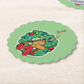 knijpen | Max Kerstkrans Kartonnen Onderzetters (Gekanteld)