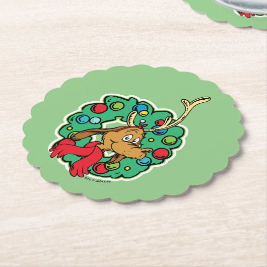 knijpen | Max Kerstkrans Kartonnen Onderzetters (Gekanteld)