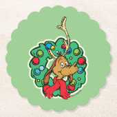 knijpen | Max Kerstkrans Kartonnen Onderzetters (Voorkant)