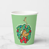 knijpen | Max Kerstkrans Papieren Bekers (Voorkant)